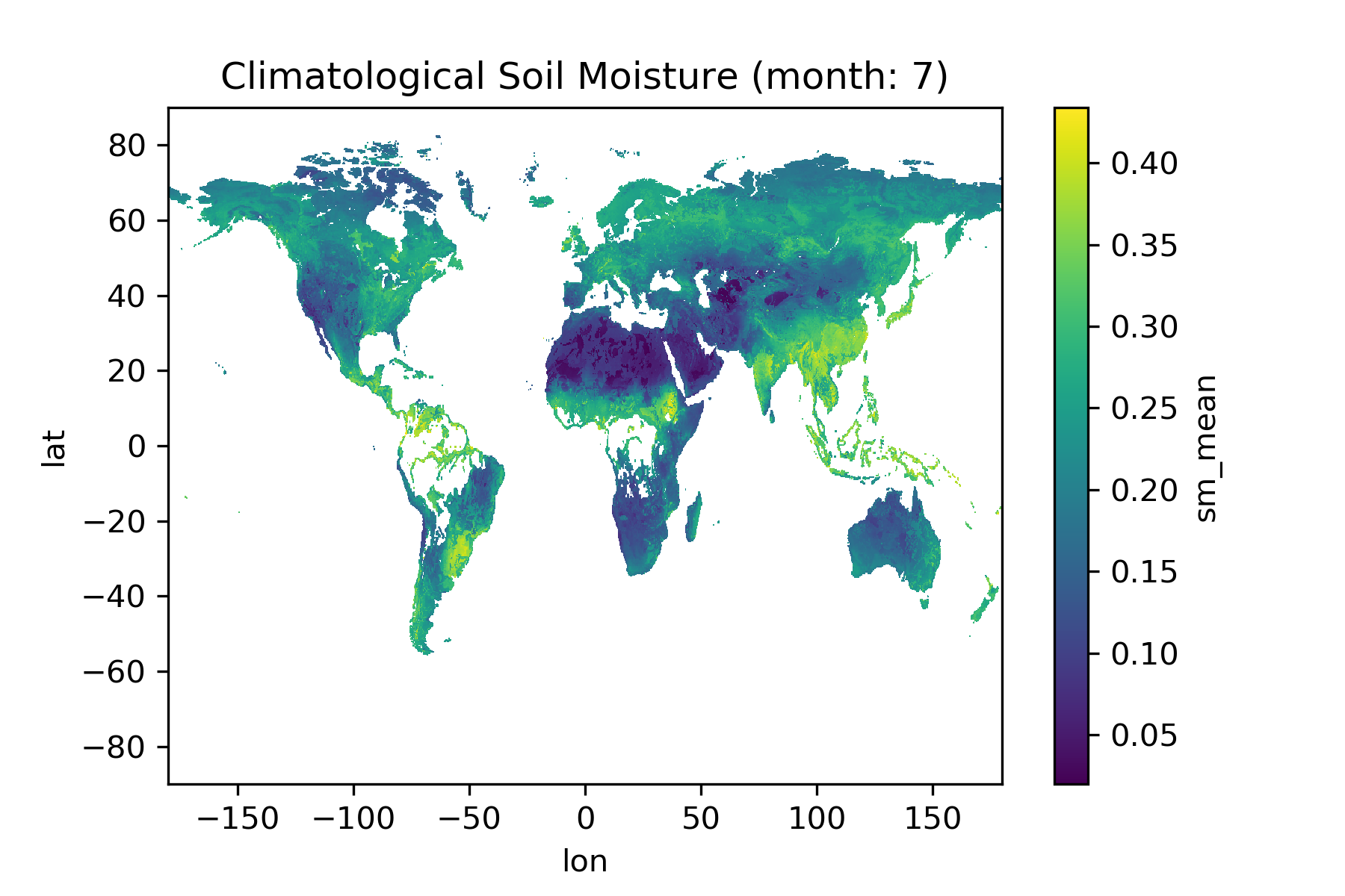 Climatological Soil Moisture July